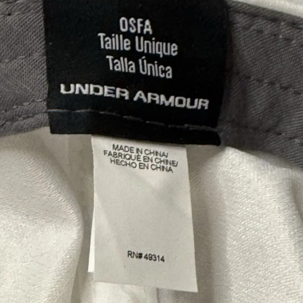 Under Armour Lakeside CC Golf One Size White Adjustable Cap USA Flag Logo